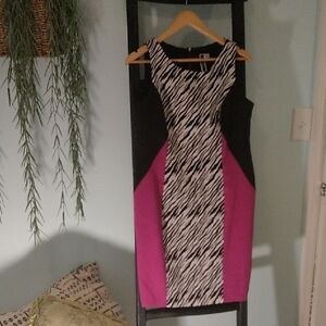 Julian Taylor Zebra Print Dress